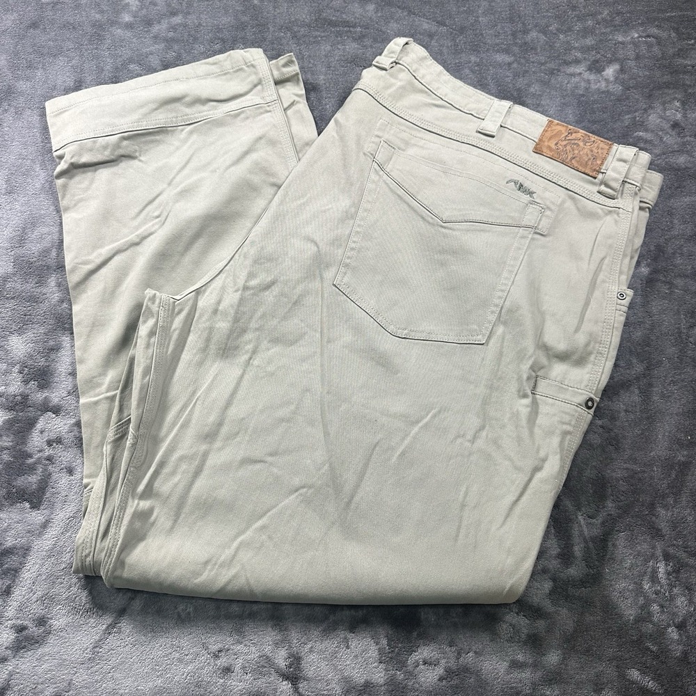MOUNTAIN KHAKIS  Mens 54x32 Classic Fit  Pants Beige Stretch Spandex